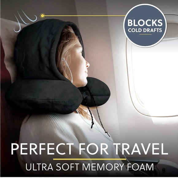 Bundle of 2 Travel Neck Pillows and 2 Inflatable Foot Rest - Picture 2 of 15